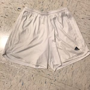 Large white adidas clima cool shorts